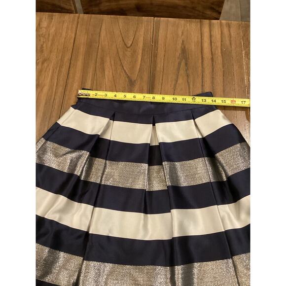 Eliza j mettalic stripe jacquard Embellished faille Rhinestone top & skirt set 6 - Picture 13 of 14